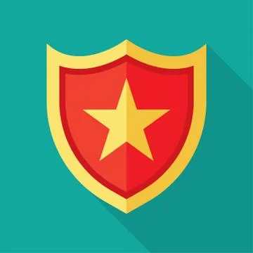 Shield icon with star Stock-Illustration