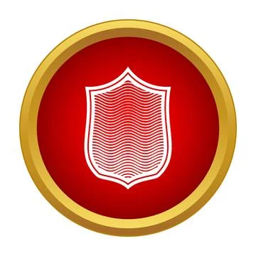 Shield icon symbolizing protection and security Stock Illustration
