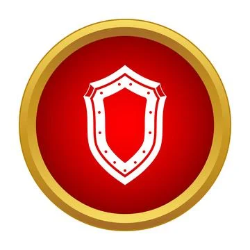 Shield icon symbolizing protection, security, and defense 库存插图