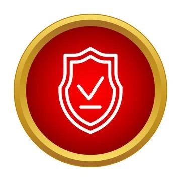 Shield icon symbolizing security, defense, and protection concept Stock Illustration