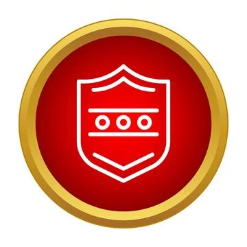 Shield icon symbolizing security, protection, and defense Stock Illustration