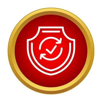 Shield icon symbolizing security, update, and data protection Stock Illustration