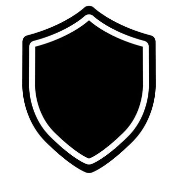 Shield icon template. Protection or Security shield sign. Defence or Guard Stock Illustration