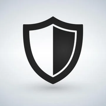 Shield Icon in trendy flat style isolated on white background. Shield symbol  Stock Illustration