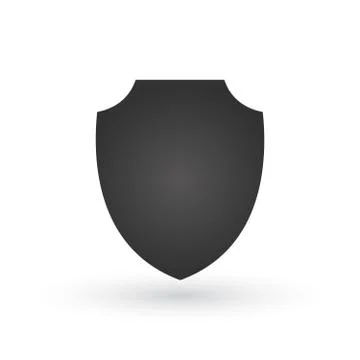 Shield Icon in trendy flat style design. Shield symbol for web site design, l Illustrazione stock