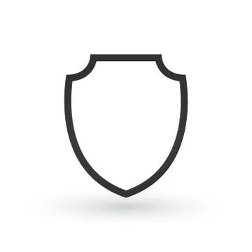 Shield Icon in trendy flat style design. Shield symbol for web site design, l Stock Illustration