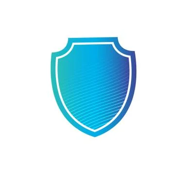 Shield Icon in trendy flat style design with modern line waves. Shield symbol Stock Illustration