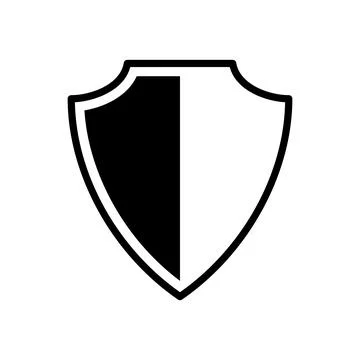 Shield Icon in trendy flat style Stock Illustration