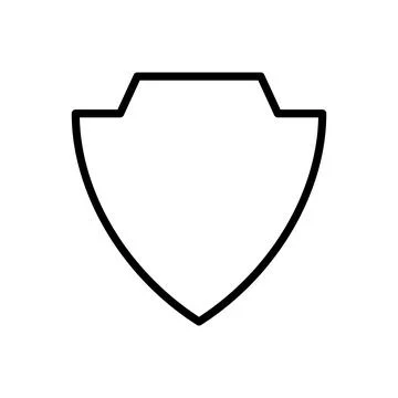 Shield Icon in trendy flat style Stock Illustration