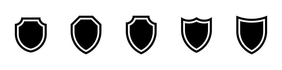 Shield Icon in trendy flat style isolated on white background. Shield symbol Stock Illustration