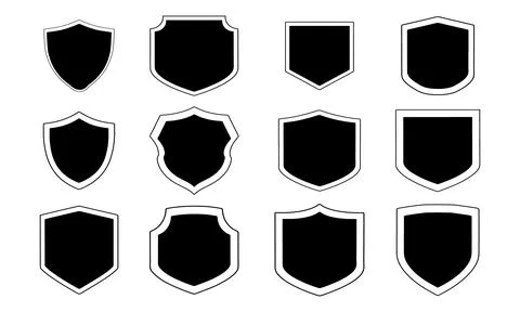 Shield Icon Vector And Logo Collection. Stock Illustration