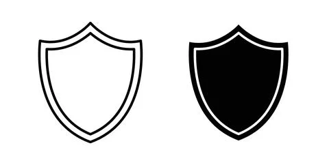 Shield icon vector art Illustrations Stock Illustration