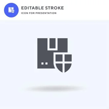 Shield icon vector, filled flat sign, solid pictogram isolated on white, logo 스톡 일러스트