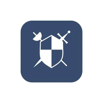 Shield icon, vector illustration. Flat design. Stock Illustration