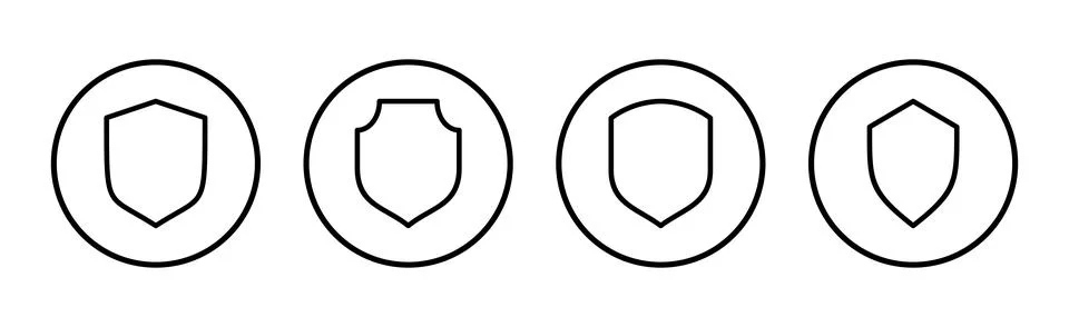 Shield icon vector illustration. Protection icon. Security sign and symbol Stock Illustration
