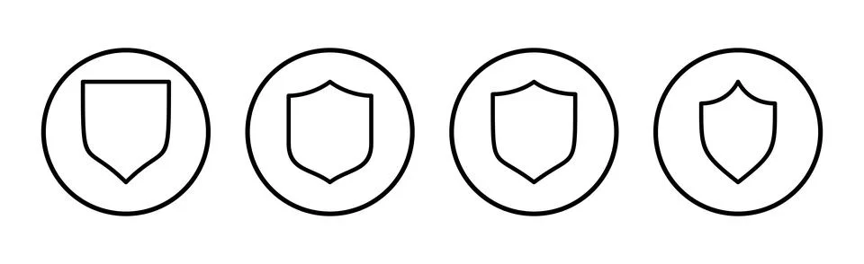 Shield icon vector illustration. Protection icon. Security sign and symbol Stock Illustration