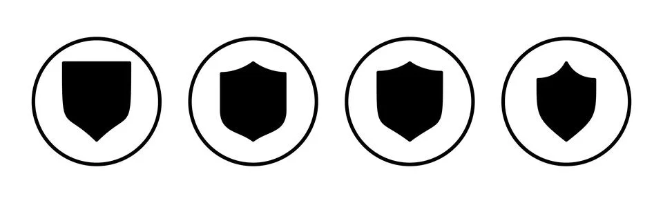 Shield icon vector illustration. Protection icon. Security sign and symbol Illustrazione stock