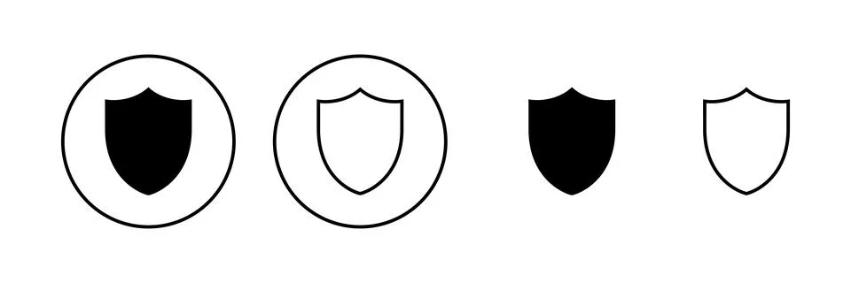 Shield icon vector. Protection icon. Security sign and symbol Stock Illustration