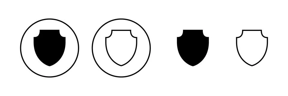 Shield icon vector. Protection icon. Security sign and symbol Illustrazione stock