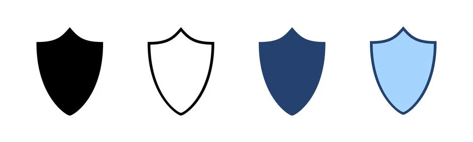 Shield icon vector. Protection icon. Security sign and symbol Illustrazione stock