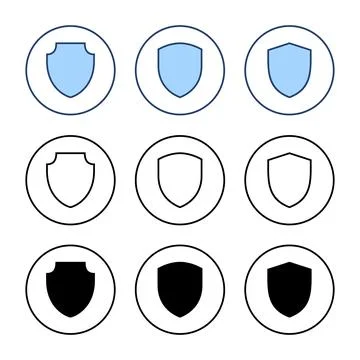 Shield icon vector. Protection icon. Security sign and symbol Stock Illustration
