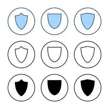 Shield icon vector. Protection icon. Security sign and symbol Stock Illustration