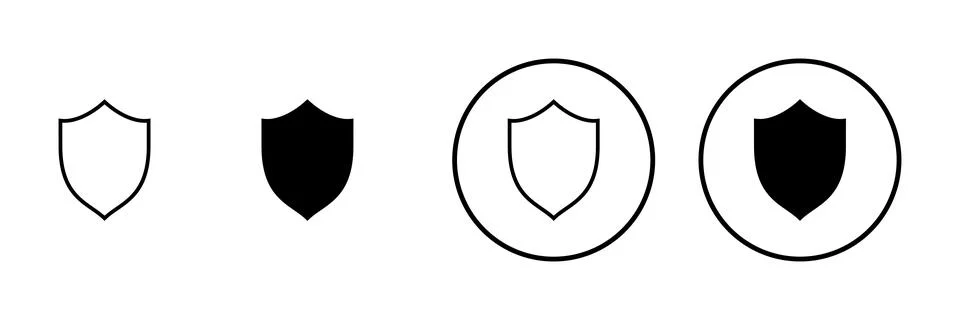 Shield icon vector. Protection icon. Security sign and symbol Stock Illustration