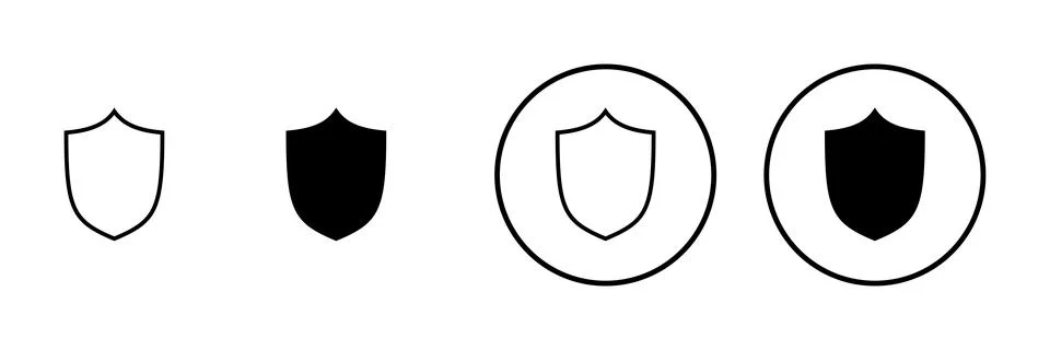 Shield icon vector. Protection icon. Security sign and symbol Illustrazione stock