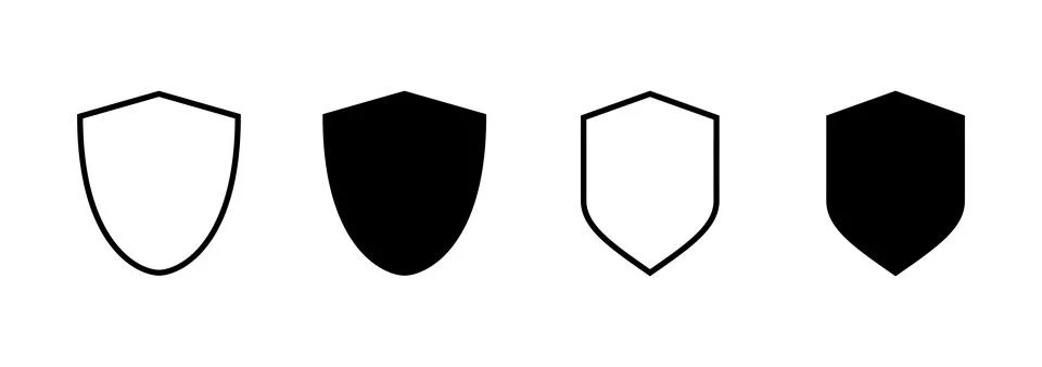 Shield icon vector. Protection icon. Security sign and symbol Stock Illustration