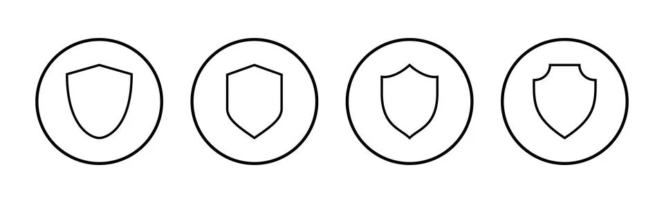 Shield icon vector. Protection icon. Security sign and symbol Illustrazione stock