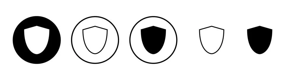 Shield icon vector. Protection icon. Security sign and symbol Stock Illustration