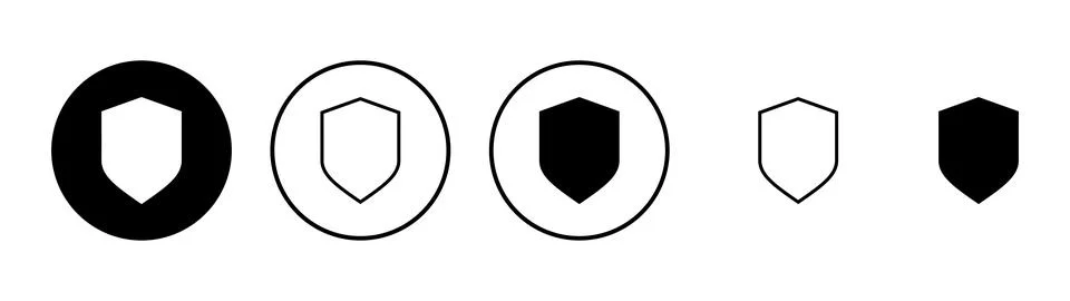 Shield icon vector. Protection icon. Security sign and symbol Stock Illustration