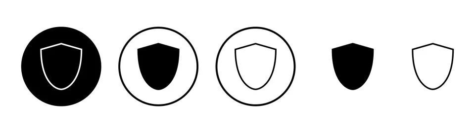 Shield icon vector. Protection icon. Security sign and symbol Illustrazione stock