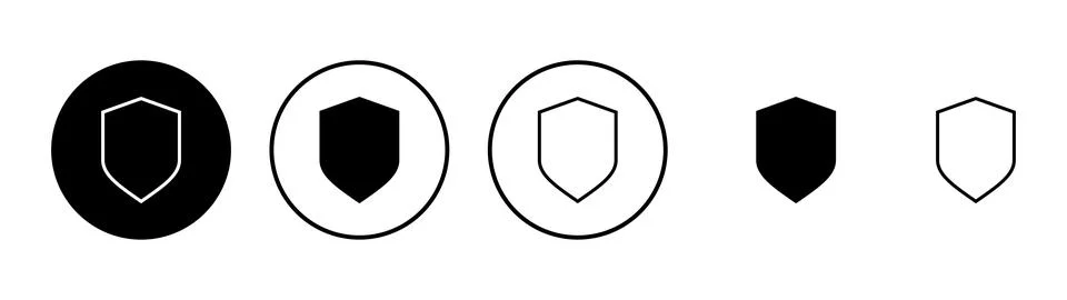 Shield icon vector. Protection icon. Security sign and symbol Stock Illustration
