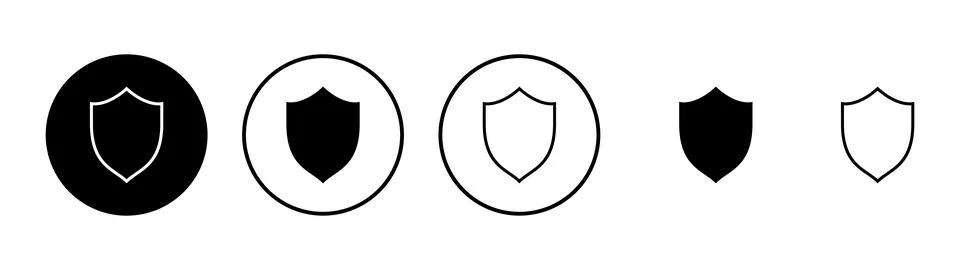 Shield icon vector. Protection icon. Security sign and symbol 库存插图