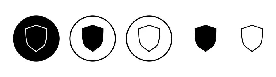 Shield icon vector. Protection icon. Security sign and symbol Illustrazione stock