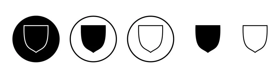 Shield icon vector. Protection icon. Security sign and symbol Stock Illustration