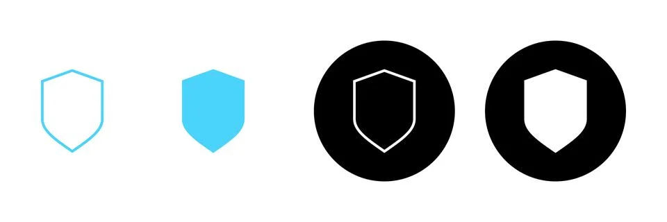 Shield icon vector. Protection icon. Security sign and symbol Illustrazione stock