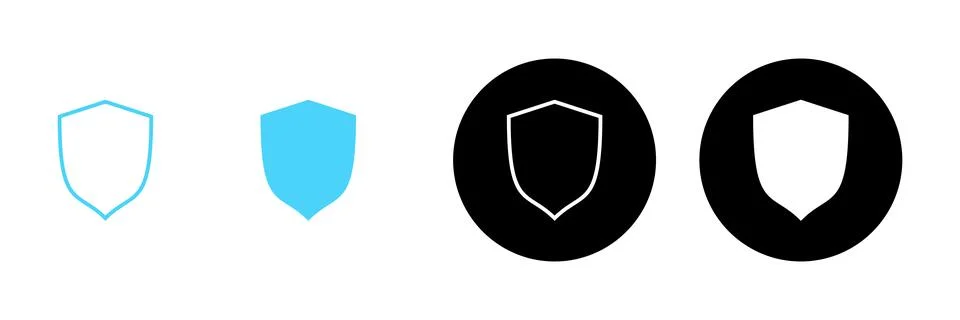 Shield icon vector. Protection icon. Security sign and symbol Stock Illustration
