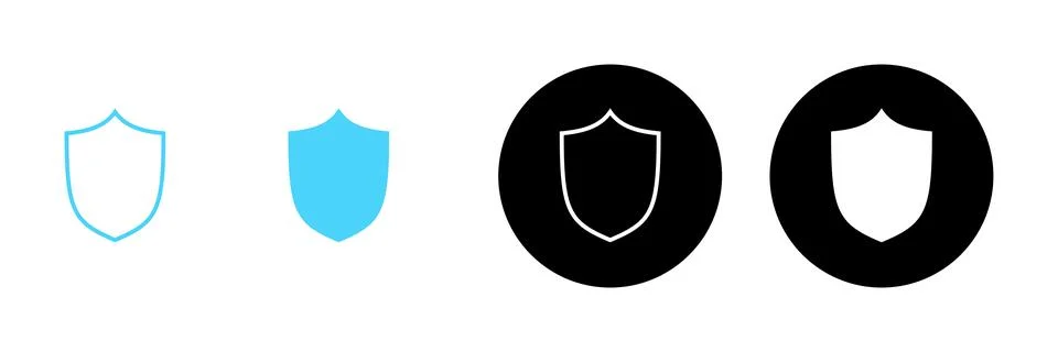 Shield icon vector. Protection icon. Security sign and symbol Stock Illustration