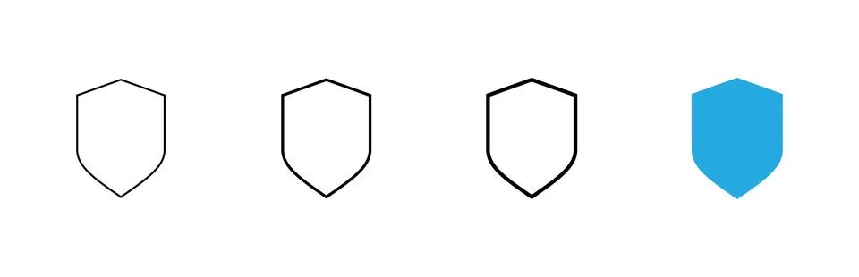 Shield icon vector. Protection icon. Security sign and symbol Stock Illustration