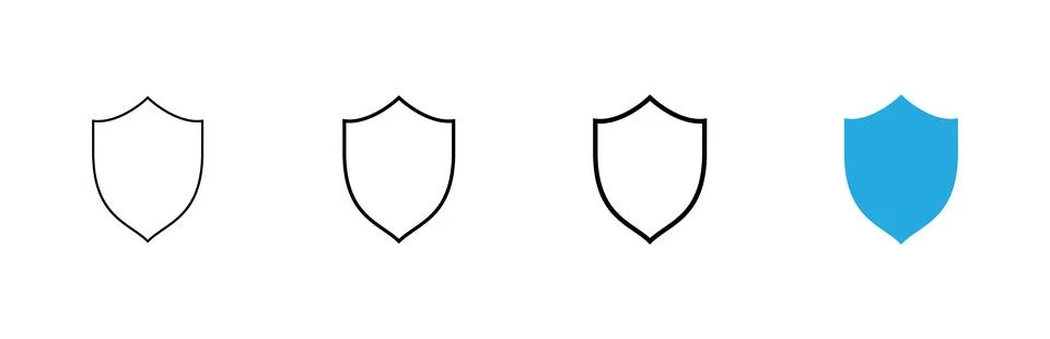 Shield icon vector. Protection icon. Security sign and symbol Stock Illustration