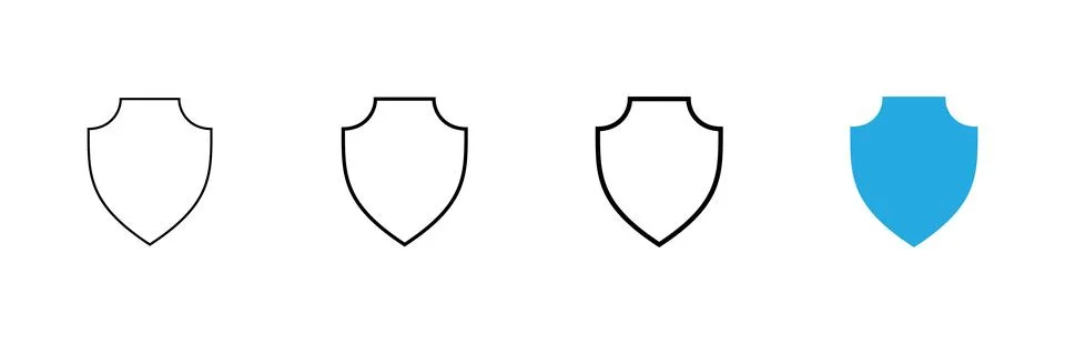 Shield icon vector. Protection icon. Security sign and symbol Stock Illustration