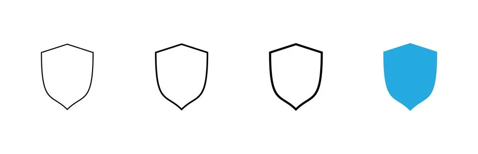 Shield icon vector. Protection icon. Security sign and symbol Ilustração Stock