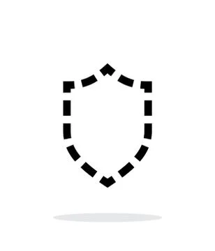 Shield icon on white background. Stock Illustration