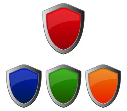 Shield icon on white background Stock Illustration