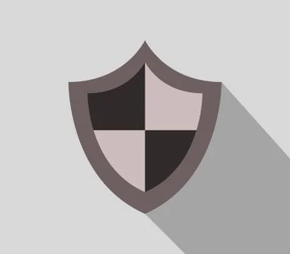 Shield icon on white background Stock Illustration