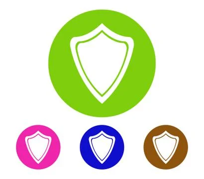 Shield icon on white background Stock Illustration