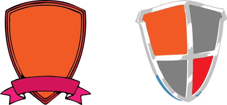 Shield  icon on white background Stock Illustration