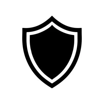 Shield icon on white Stock Illustration